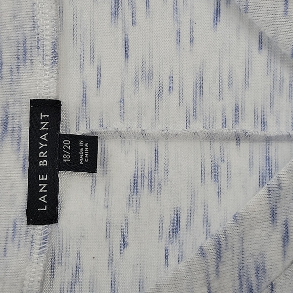 Lane Bryant Blue and White Long Sleeve Knit Top - Picture 2 of 11